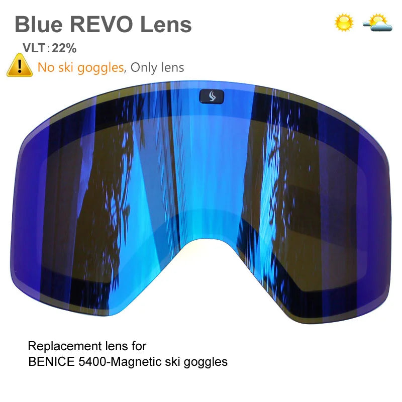 Magnetic Lens Ski Goggles Double Layer Polarized Lens Skiing Anti-fog Snowboard Goggles Men Clear Lens Ski Glasses Eyewear
