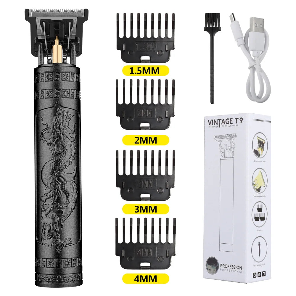 Retro T9 Original Haircutting Machine Set Jackets Trimmer Men's Electric Shaver Male Lence Pro Barber Shaver for Sensitive Areas