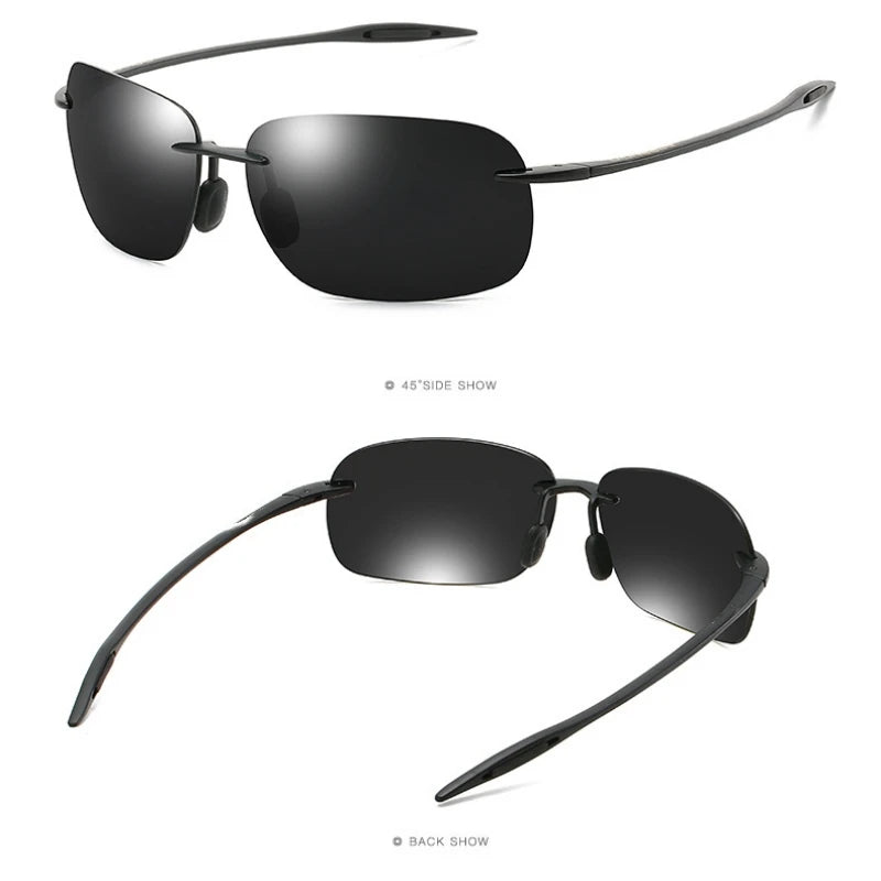 New Ultra-light Frameless Colorful Polarized Sunglasses for Men and Women TR90 Material Suitable for Leisure and Vacation UV400