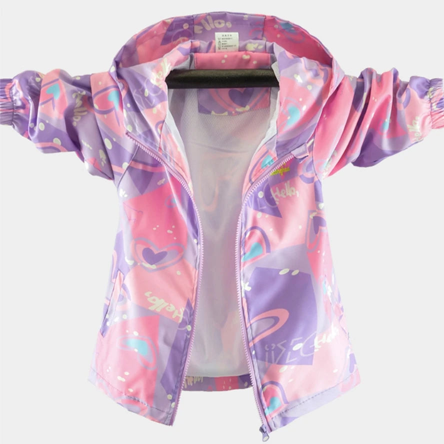 Girls Jacket Teenager Autumn Winter Casual Windproof Children Outdoor Overcoat