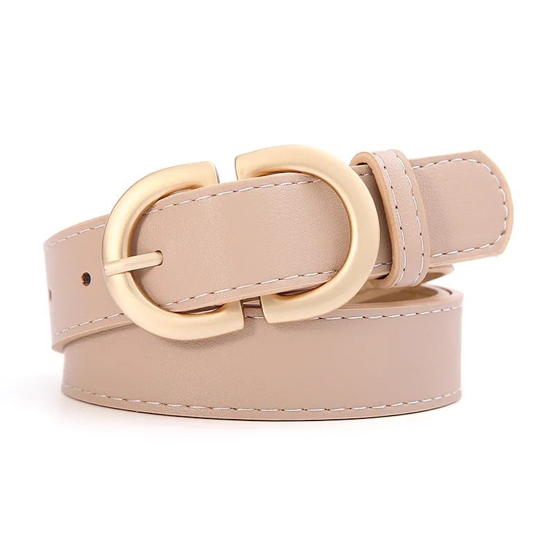 Fashion Women's PU Leather Belt Simple Stylish Alloy Pin Buckle Design Casual Decorative Waist Strap for Students & Daily Outfit