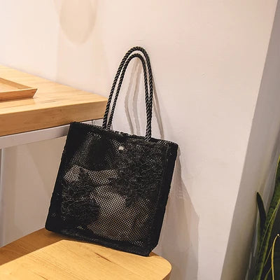 Chic Summer Light Bags Fashion Party Wedding Bags Ivory White Lace Bag Women Purses Handbag Totes Shoulder Female Bride