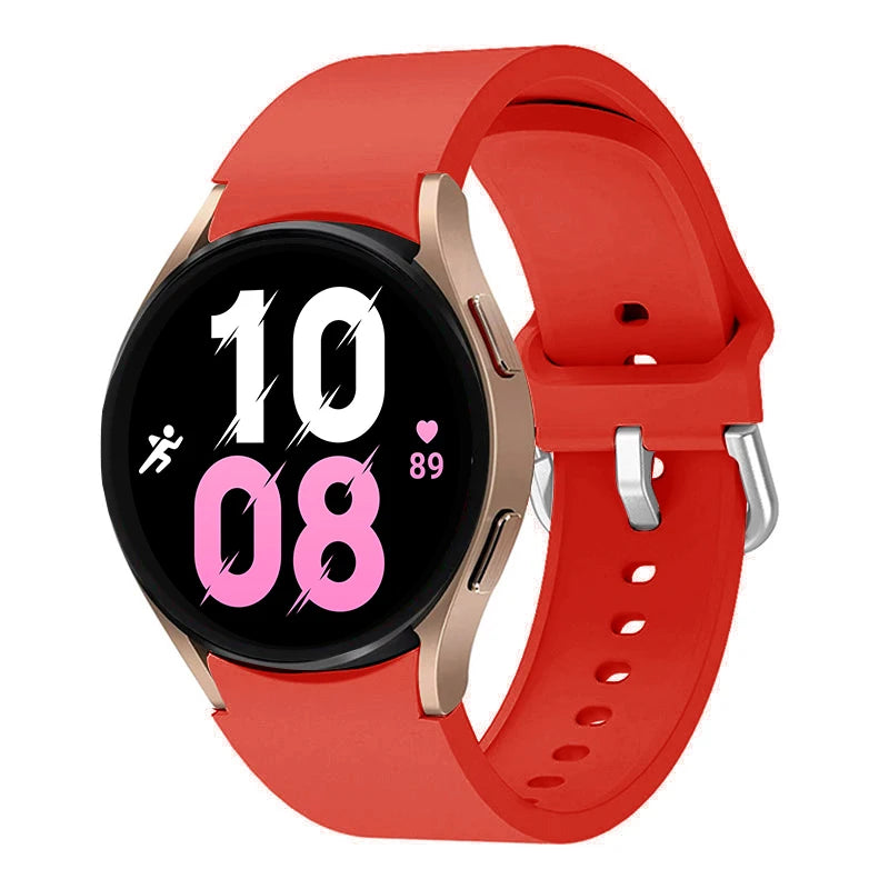 official Silicone Strap For Samsung Galaxy Watch 5 4 44mm 40mm/4Classic 46 42mm Wrist 20mm Bracelet Galaxy Watch 5 Pro 45mm Band