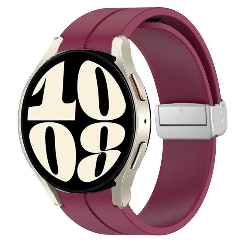 Original Silicone Band for Samsung Watch 7 6 5 4 Classic Strap 47mm 43mm 44mm 40mm Magnetic Buckle For Galaxy Watch 5 Pro 45mm