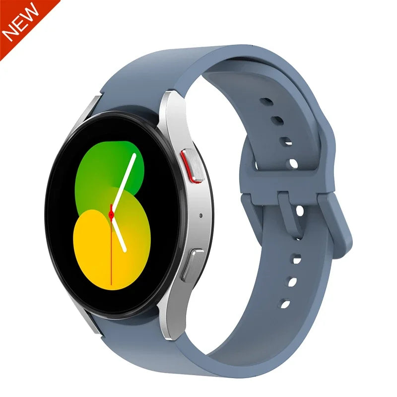 No Gap Silicone Strap For Samsung Galaxy Watch 6/4 Classic 47mm/43mm 5 Pro 45mm Bracelet Band For Galaxy Watch 7/6/5/4 40mm 42mm