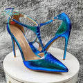 Purple Sandals With Heels For Woman Luxury Party Elegant Dress Shoes Summer Pointy Toe Sexy Sandals Lady 8CM 10CM 12CM Stilettos
