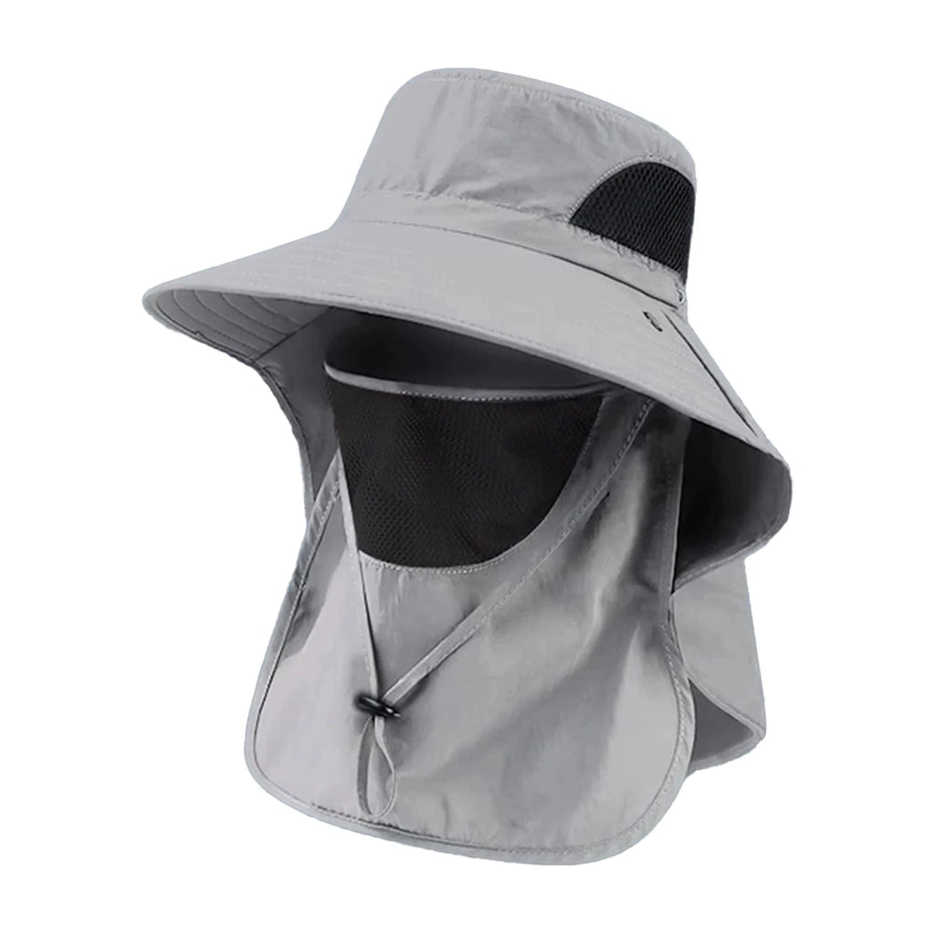 Sun Fishing Hat Women's Bucket Hat with Neck Cover Breathable Wide Brim Summer UV Protection Hat for Travel Holiday Beach
