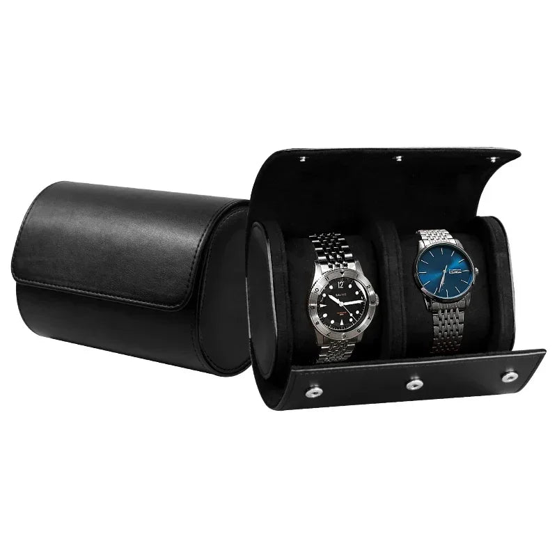 Embers Leather Watch Roll 1 2 3 slots Luxury Genuine Watch Storage Box Travel Bag Watch Case Gift Box Watch Pouch\]p;