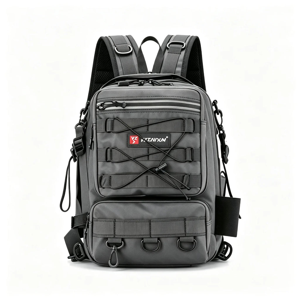 25L Lightweight Fishing Daypack Hiking Travel Backpack with Chest Strap, Ideal for Outdoor Adventures and Commuting