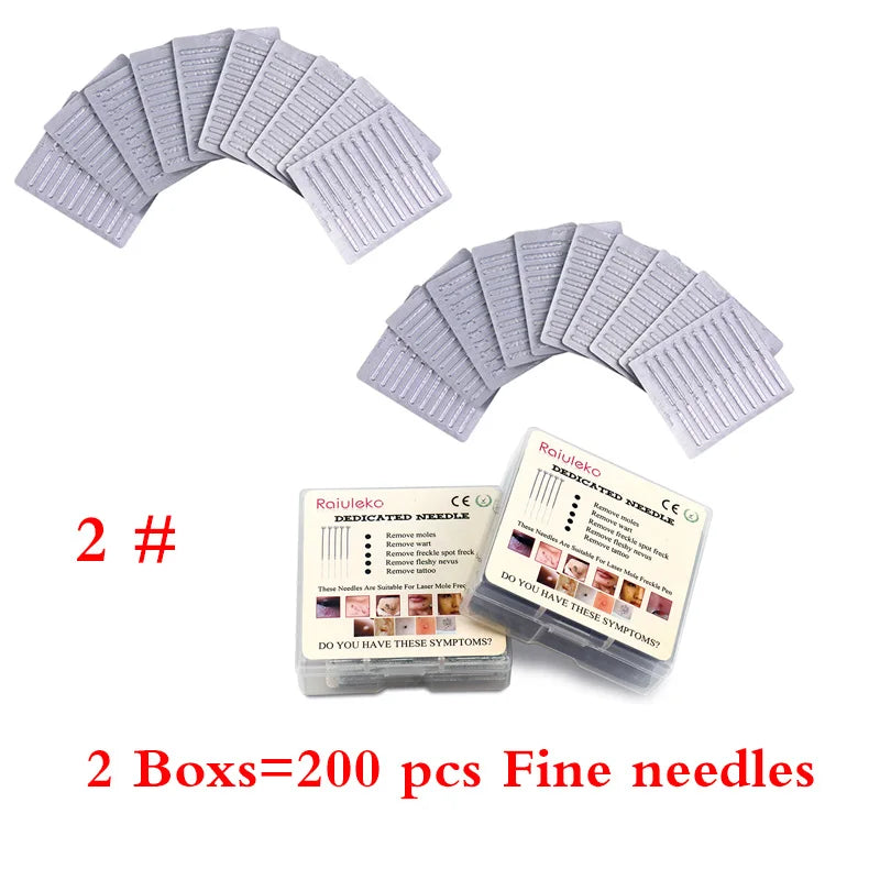 200 Pcs Fine Needles For Mole Removal Sweep Plasma Pen Dedicated Micro Mole Tattoo Warts Freckle Removal Beauty Device