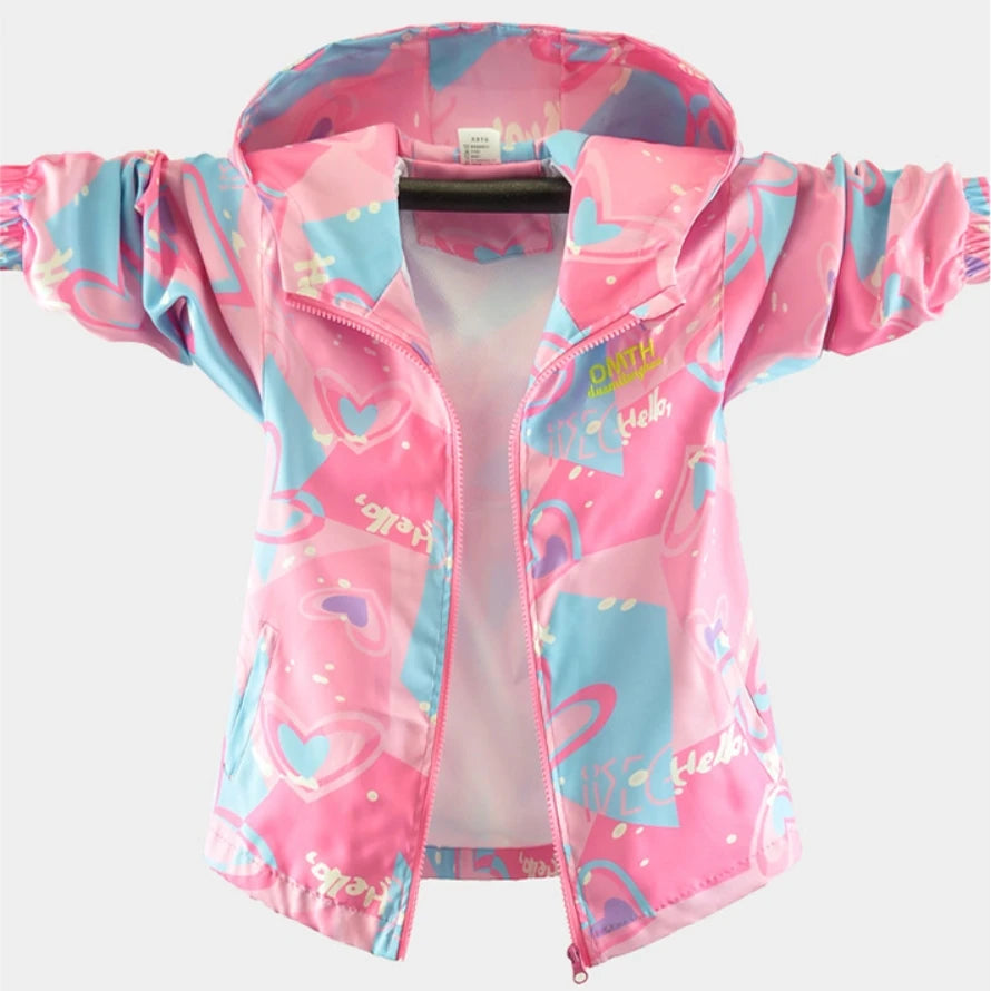 Girls Jacket Teenager Autumn Winter Casual Windproof Children Outdoor Overcoat
