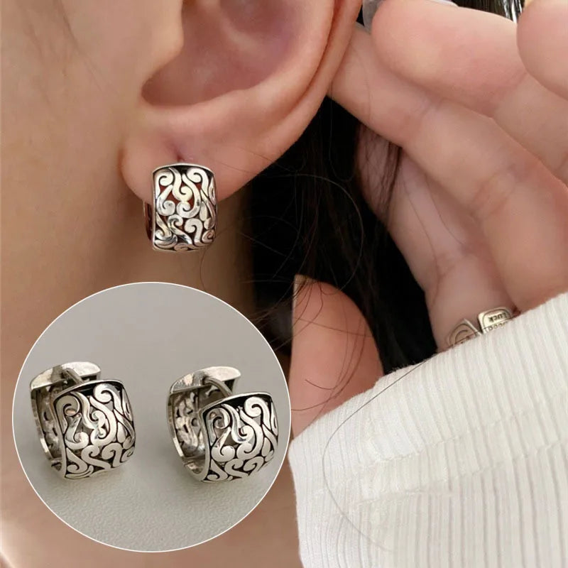 925 Sterling Silver Star Earring for Women Girl Personal Originality Trend Hip Hop Neutral Jewelry Gift Dropshipping