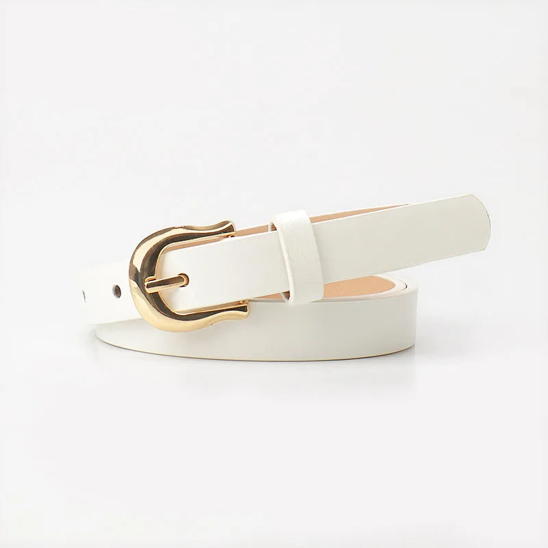 1.8x103cm Women's Thin Belt Versatile Korean Style Simple Candy Color Jeans Belt Decorative Skinny Waistband