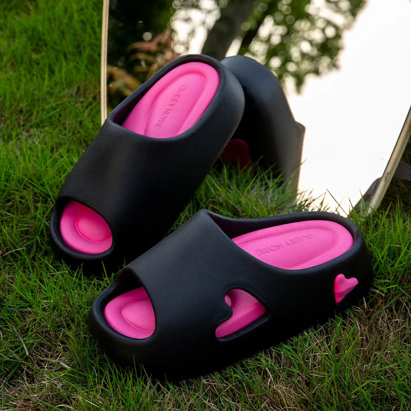 New arrival 6 cm platform EVA slipper women's light summer slides woman chunky home bath shoes girls garden clogs mute slippers