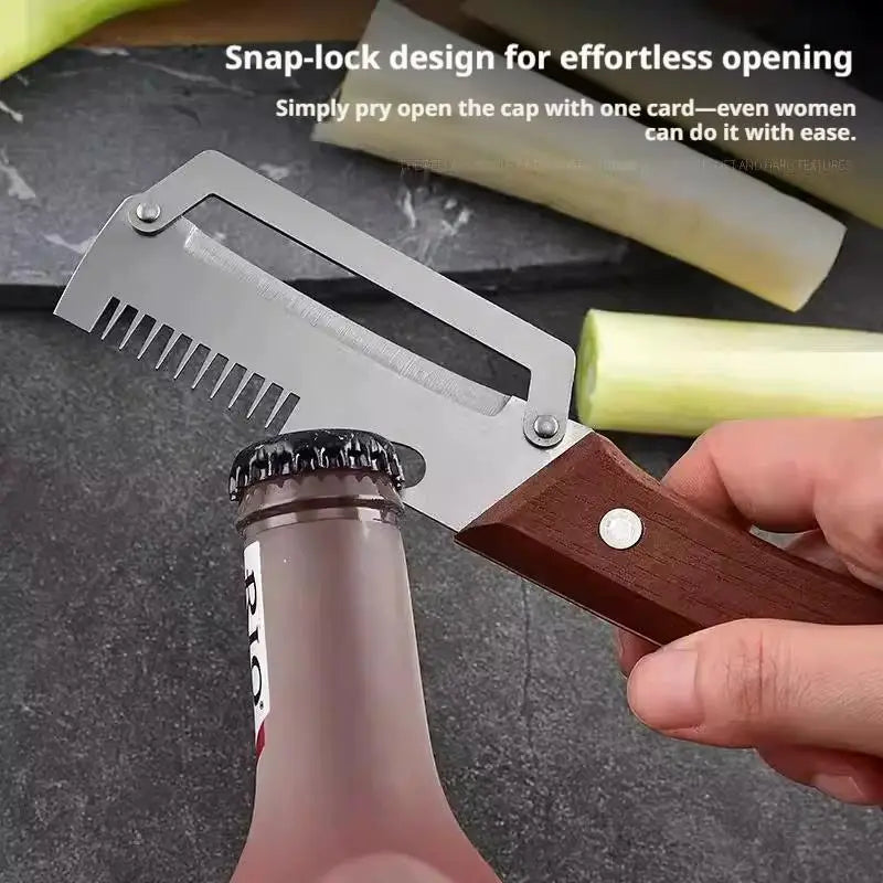 Stainless Steel Fruit Peeler Wooden Handle Paring Knife Planer Sugarcane Household Thick Fruits Vegetables Scraping Tools
