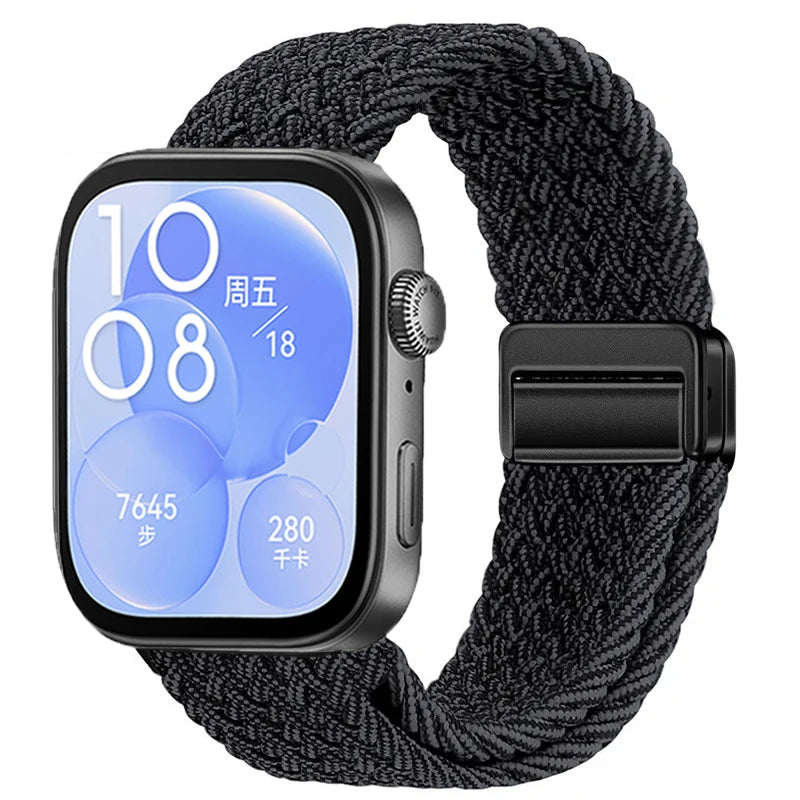 Magnetic Buckle Strap for Huawei Watch Fit 3/4/4 Pro Nylon Loop Bracelet Correa for Huawei Watch Fit 5/Fit 5 Pro Smart Wristband