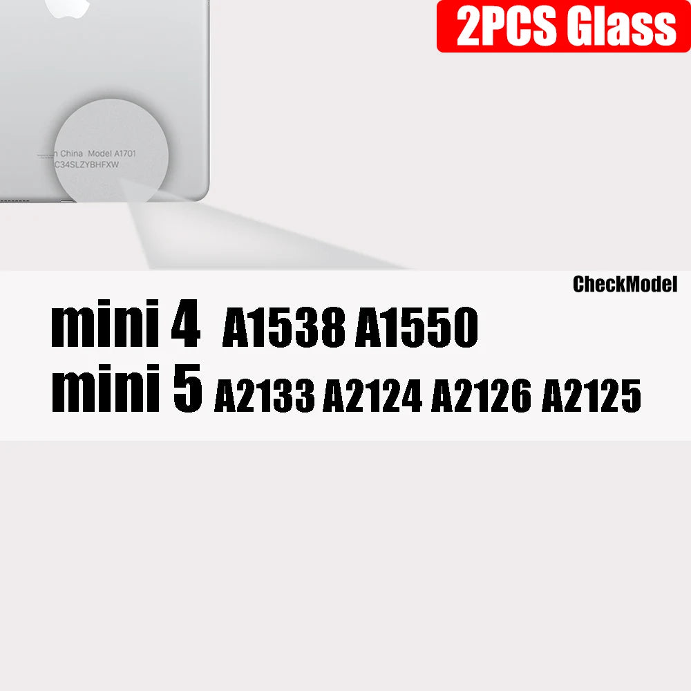 2pcs Clear Tempered Glass For Ipad 9 8 7 6 5 9th Generation 8th 7th 6th Screen Protector For Ipad Pro 11 10.5 9.7 Air 5 4 Mini 6