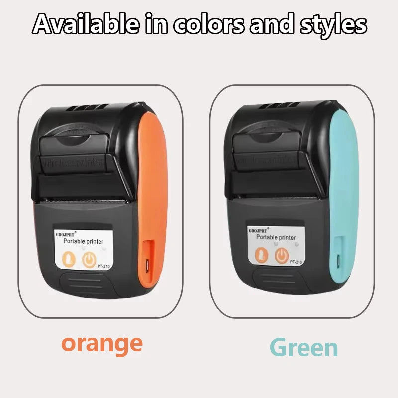 GOOJPRT 58mm Mini Thermal Receipt Printer Portable Inkless Bluetooth Ticket Bill POS Printer For Business Printing Wholesale