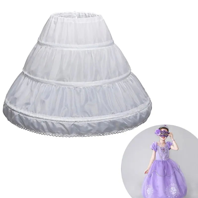Girl Crinoline Underskirt for Lolita Dress with hoop Little Girl Under skirt Short Underskirt A-line Petticoat