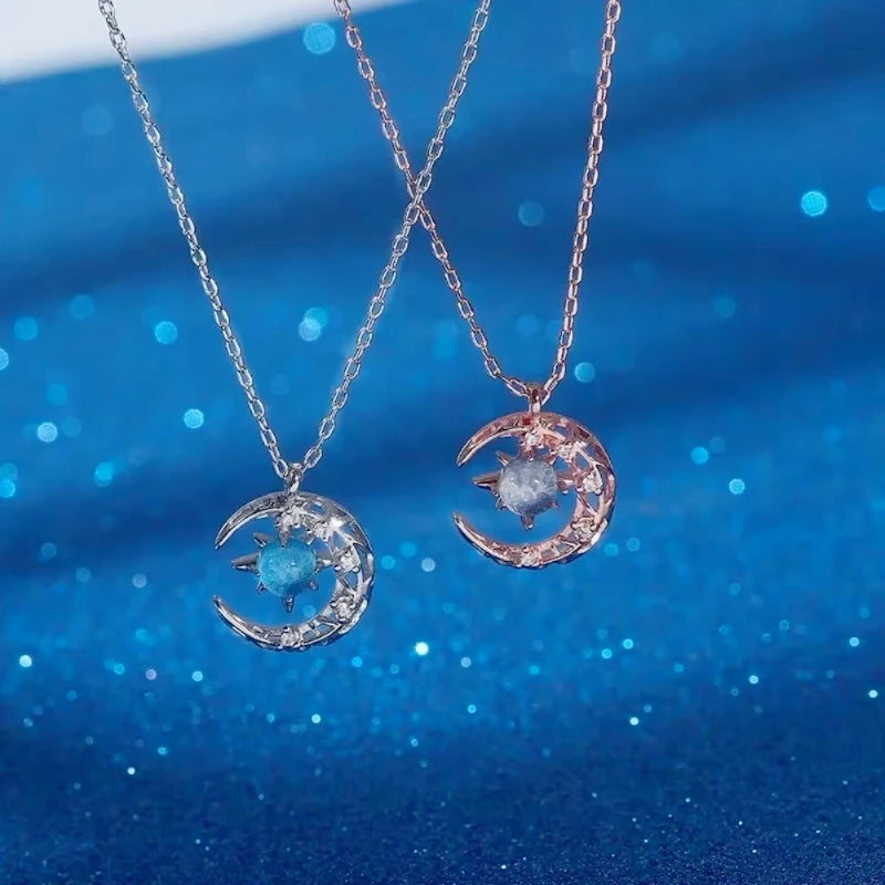 Star Moon Pendant Necklaces for Women Simple Clavicle Chain Fashion Jewelry Accessories