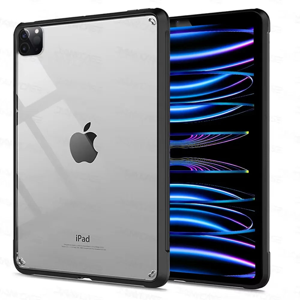 For iPad Mini 6 7 Case 10.2 9/8/7th Generation 9.7 5/6th Air 4/5 10.9 10.5 Pro 11 2022 10th 10.9 Silicon Transparent Cover Funda