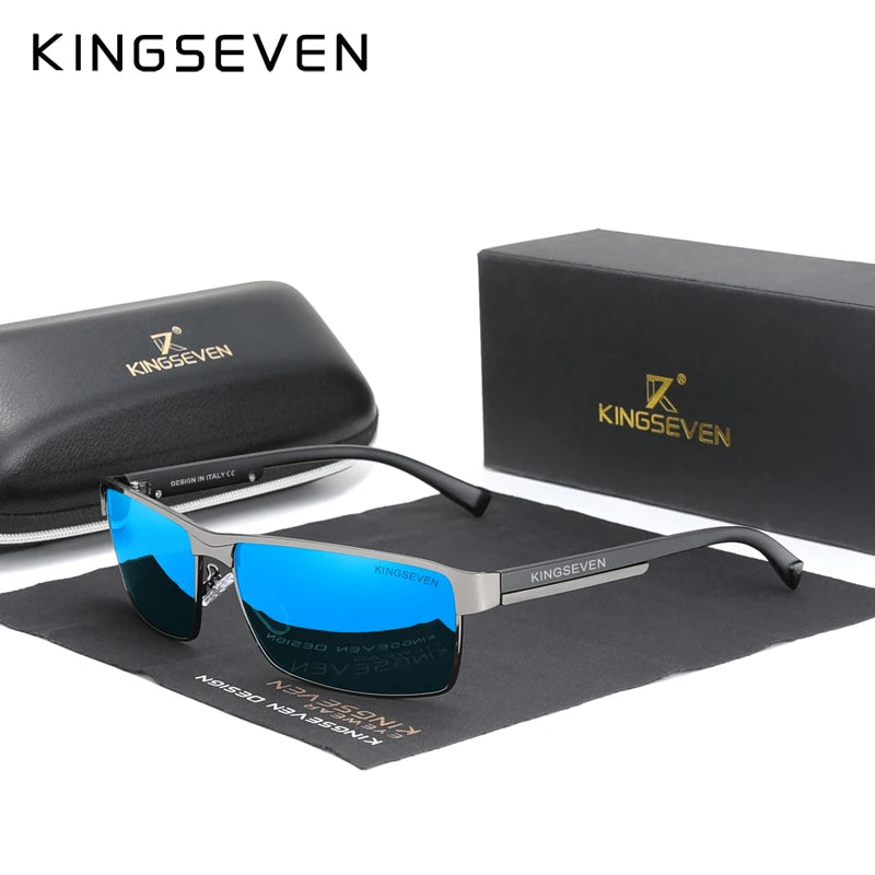 KINGSEVEN Men Polarized Sunglasses Design Women Sun Glasses UV400 Anti-glare Driving Square Eyeglasses