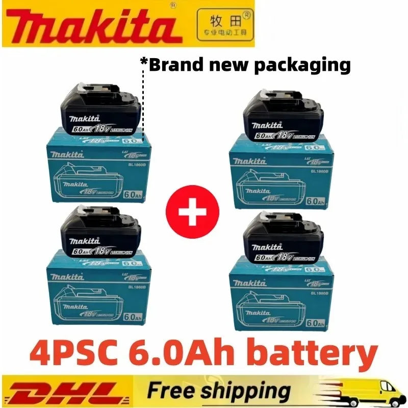 100% Genuine 18V Makita 6Ah Makita Battery BL1840 BL1830B BL1850B  Replacement Lithium Battery
