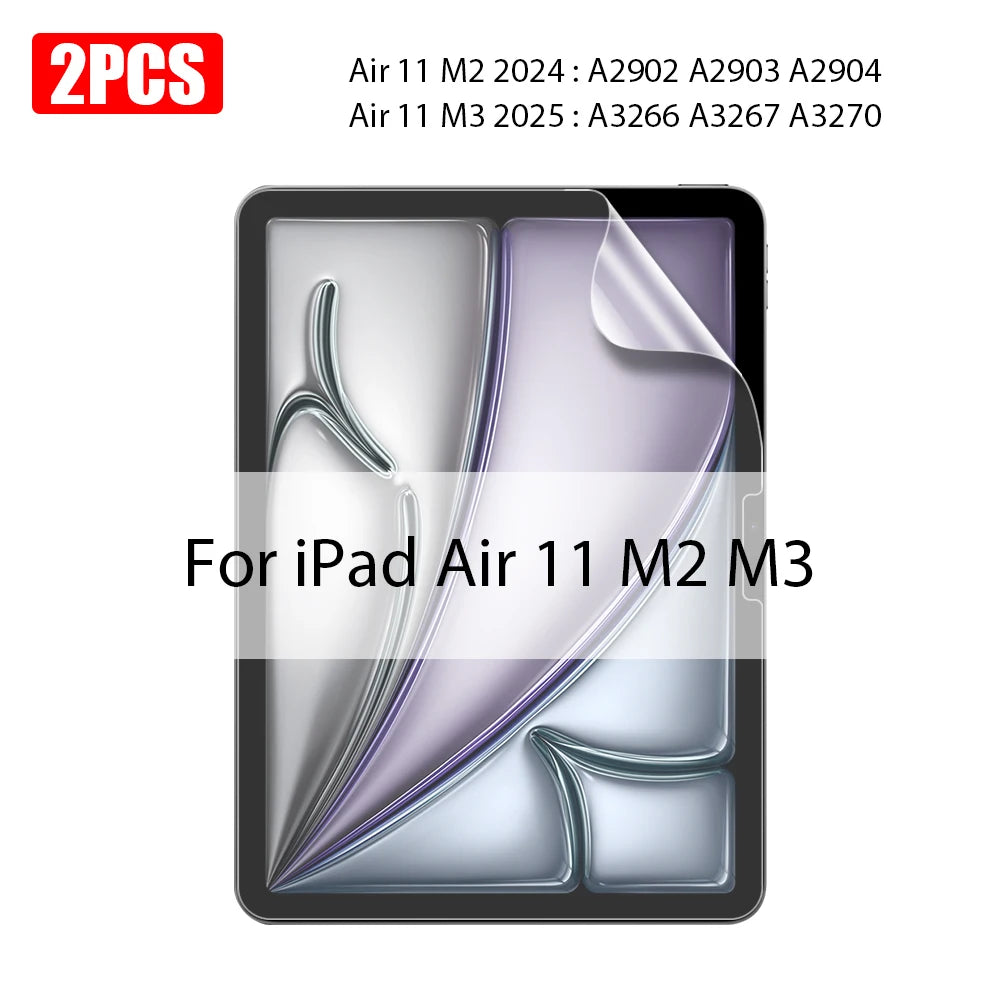 2PCS Paper Film Like For iPad 11th A16 10 9 9th 10th Generation Pro 13 M4 M5 12.9 Screen Protector Ipad Air 11 5 4 M3 M2 Mini 7