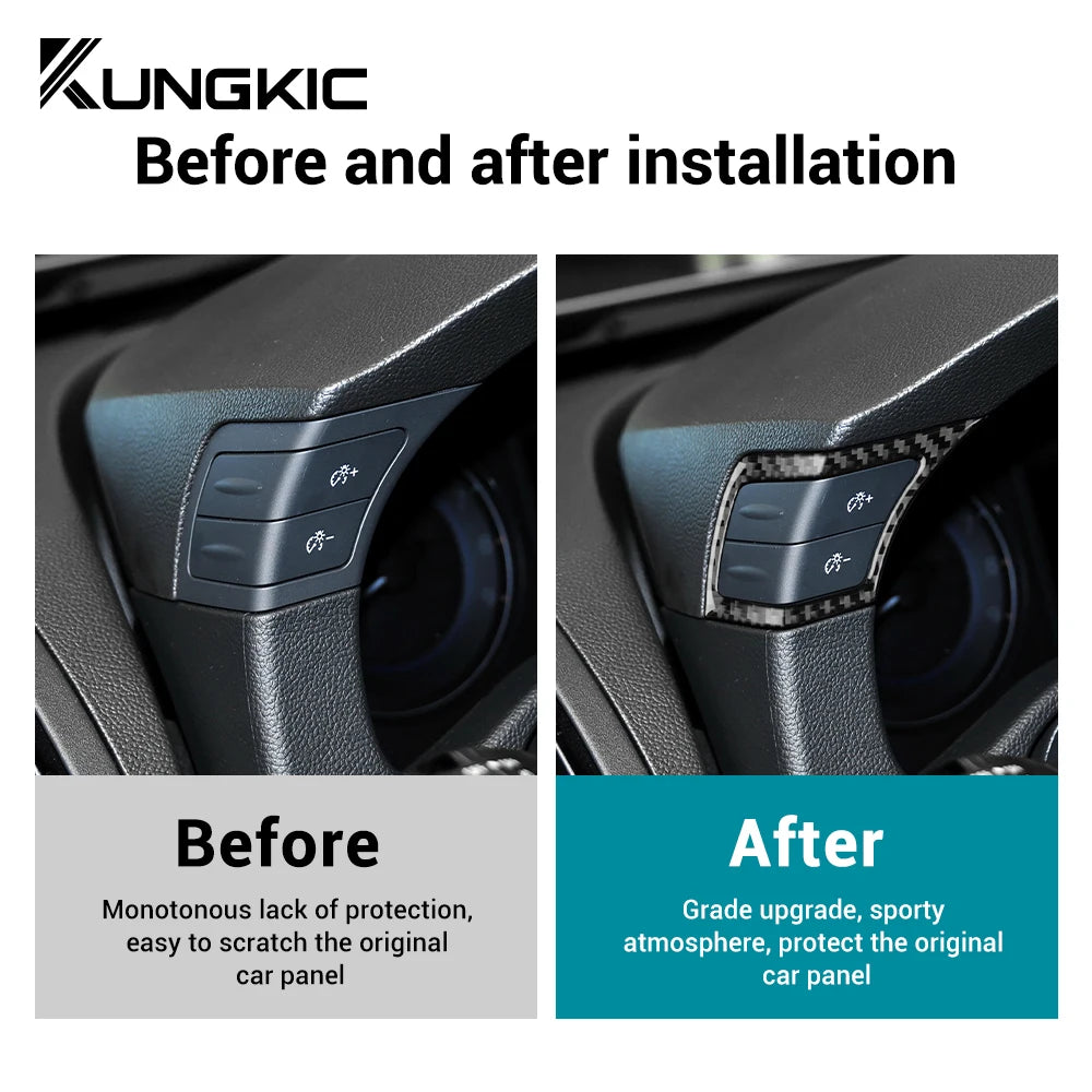 For Infiniti G25 2010-2013 G35 2007 2008 G37 2008-2011 2012 2013 Real Soft Carbon Fiber Car Cruise Control Button Trim Sticker