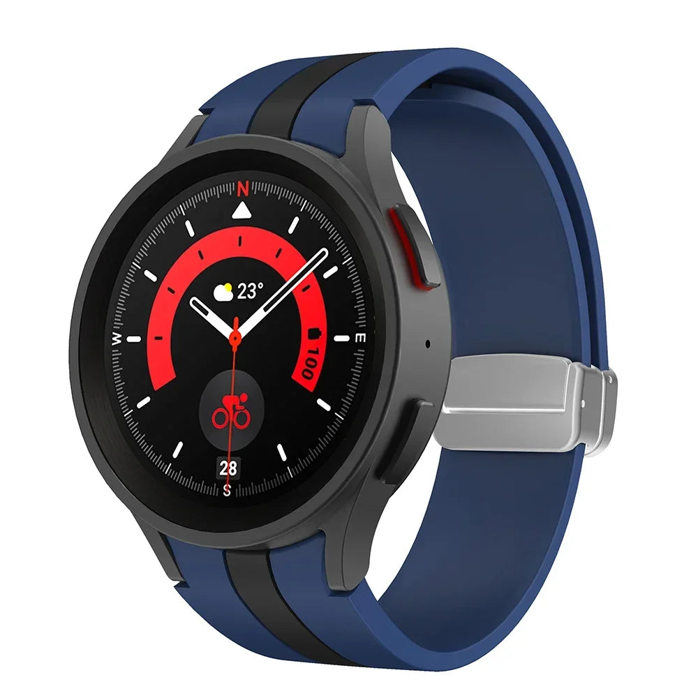 Silicone Strap for Samsung Galaxy Watch 5 Pro 45mm Galaxy Watch 6 5 4 44mm 40mm Magnetic Buckle Band For Watch 6 Classic 43 47mm
