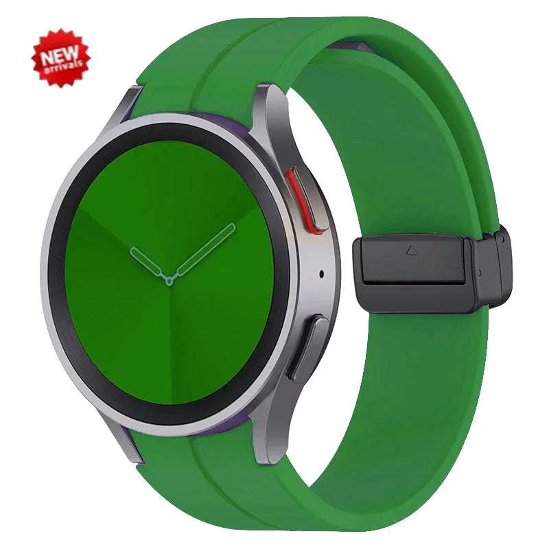 Original Silicone Band for Samsung Watch 7 6 5 4 Classic Strap 47mm 43mm 44mm 40mm Magnetic Buckle For Galaxy Watch 5 Pro 45mm