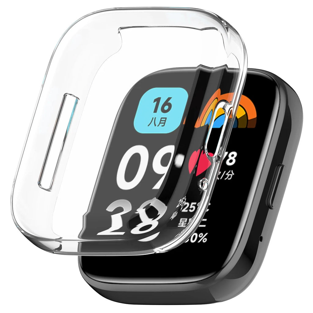 Soft Silicone Strap for Redmi Watch 3 Active Strap Accessories Smart Replacement Watchband and Screen Protector Case Wristband