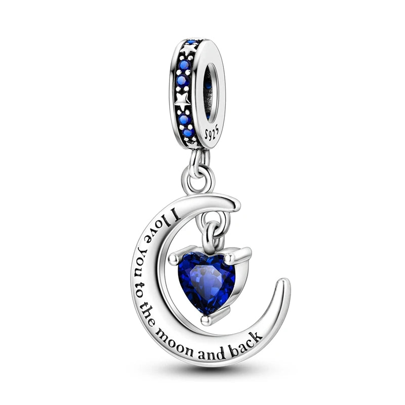 Charms Beads 925 Sterling Silver Tree of Life Peach Heart Sweet Love Charms Fit Pendants Bracelets Necklaces Women Jewelry Gift