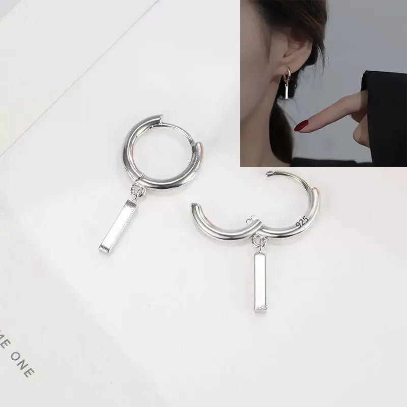925 Sterling Silver Star Earring for Women Girl Personal Originality Trend Hip Hop Neutral Jewelry Gift Dropshipping