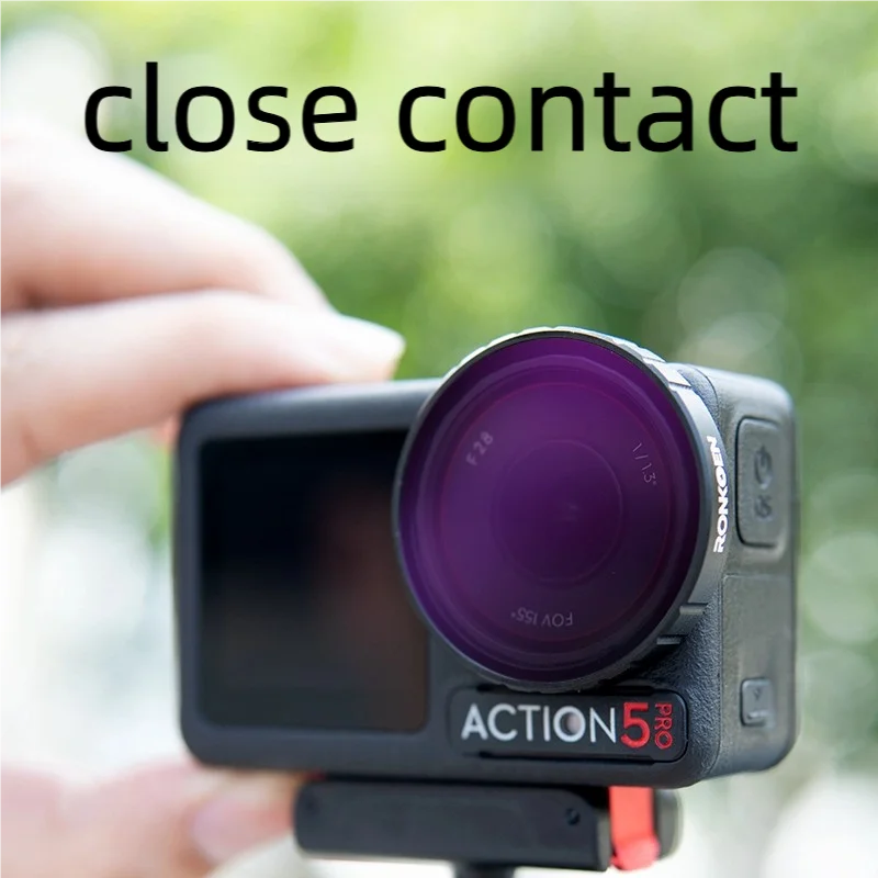 Ronkoen ND CPL Filter for DJI OSMO Action4/5Pro Action Camera Accessories CPL ND8 ND16 ND32 Lens Set Aluminium Alloy Frame
