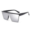 New Large-frame One-piece Sunglasses, European And American Fashionable Square Frame Sunglasses For Women, Colorful Glasses