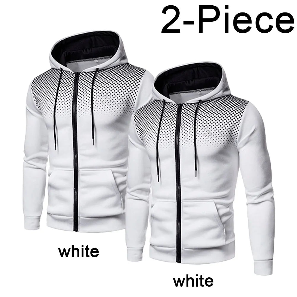 Mens Hoodie Zip Up Hoodie Sweatshirt Graphic Zipper Pocket Polka Pot Print Sports Outdoor Casual Daily Hoodies Slim Sweatshirts