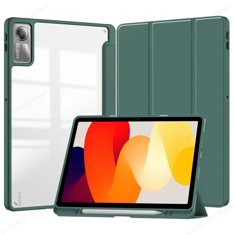 For Xiaomi RedMi Pad SE 8.7" 11" Case RedMi Pad 10.61" Pencil Holder Cover MiPad 7 6 5 Pro 11 inch Tablet Auto Sleep Funda Cover