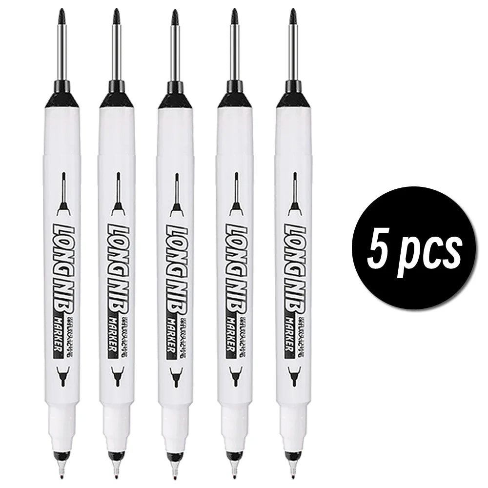 20mm Double-Tip Deep Hole Long Head Nib Markers For Metal Pen Waterproof Bathroom Woodworking Decoration Multi-Purpose