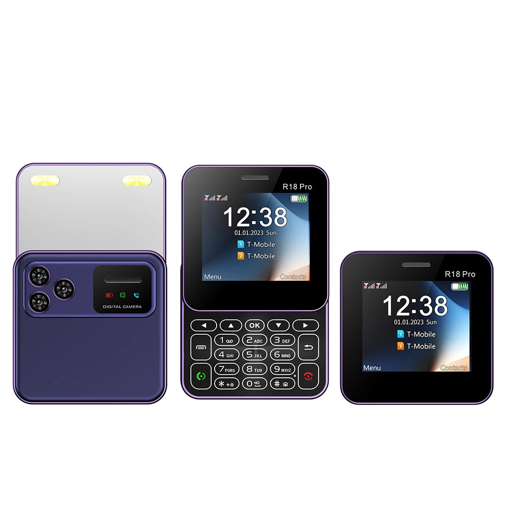 SERVO R18 PRO Rotating Screen Mobile Phone 2 SIM Standby Magic Voice Speed Dial Blacklist 2G GSM 2.4" Screen Side Sliding Phones