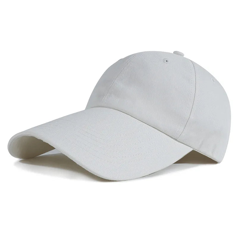 Ajustable Extra Long Bill Brim Baseball Cap Men Women 100% Cotton Visor Hat