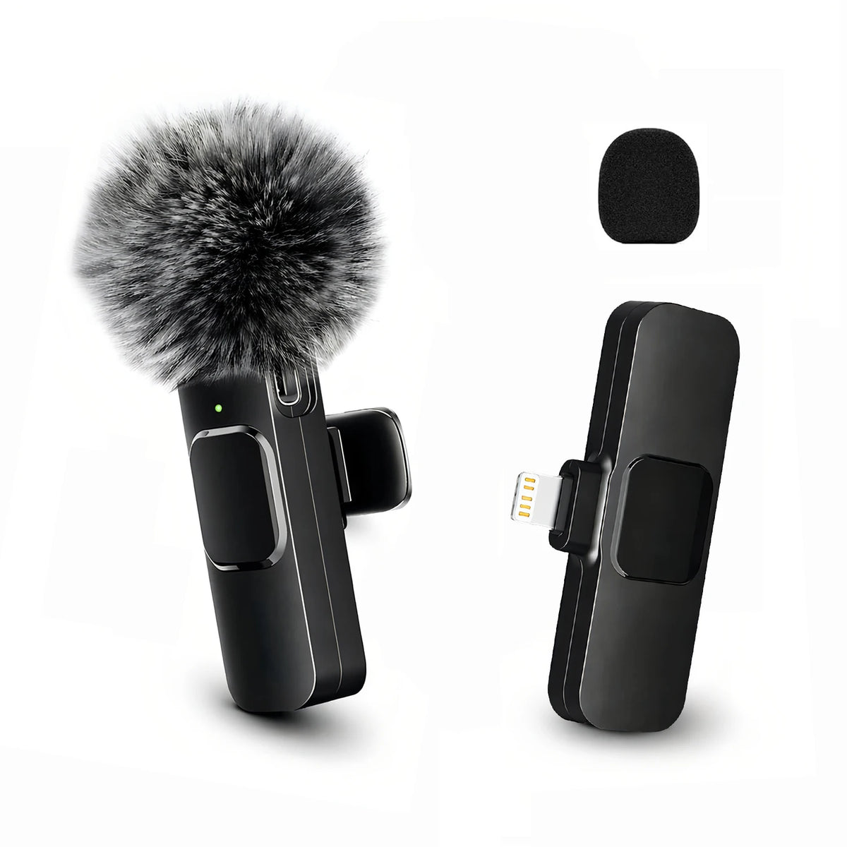 Wireless Lapel Microphone, Lightning Connector, mini Clip Microphone, Suitable for Live Streaming, Vlogs, Interviews.