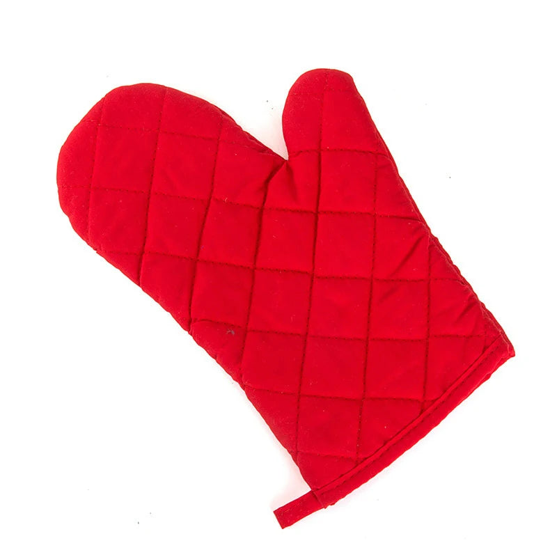 1Pcs Oven Mitts Heat Resistant Microwave Oven Glove Cotton Linen Baking BBQ Non-slip Oven Mitts Kitchen Cooking Supplies Tools