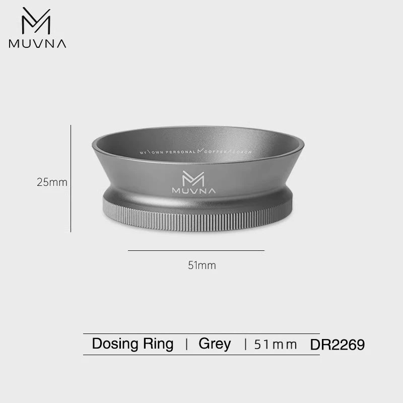 MUVNA Magnetic Dosing Ring Funnel 51/53/58mm, Espresso Ring Dosing Anti-Spill with Magnet Fit Portafilter Barista Accessories