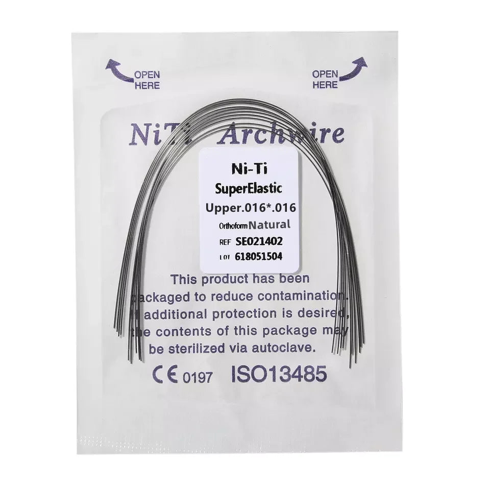 PIORPOY Dental Orthodontic Arch Wires 10 Pcs Natural Form Super Elastic Round Rectangular Arch Wires Form Upper Lower Archwire
