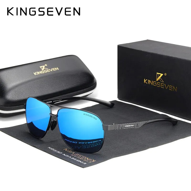 KINGSEVEN 2024 Polarized Men Aluminum Sunglasses UV400 Mirror Male Women for Men Fashion Eyewear Driving Sun Glasses