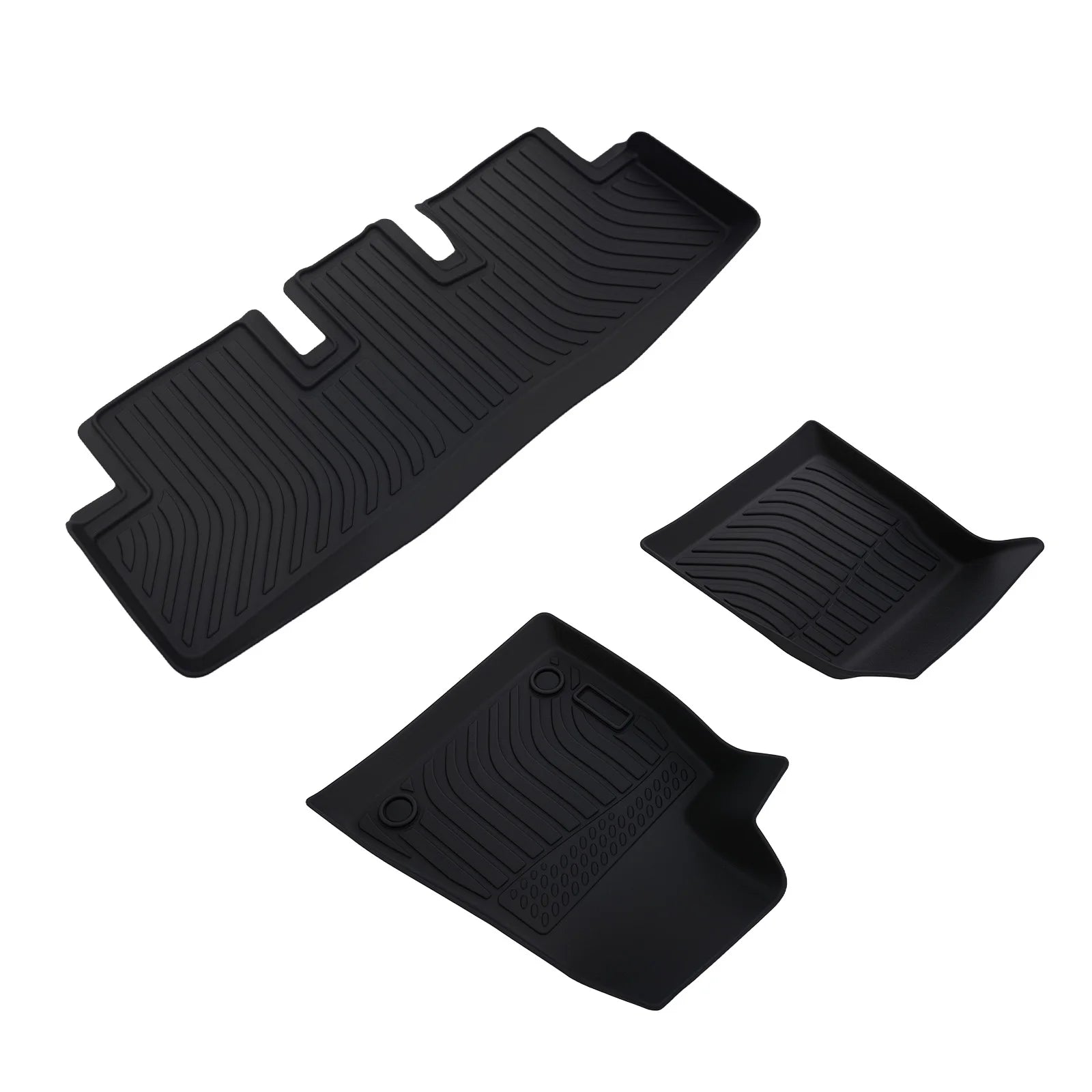 Black Carpet Floor Mats for Tesla 3 2017-2023 TPE Waterproof Car Carpet