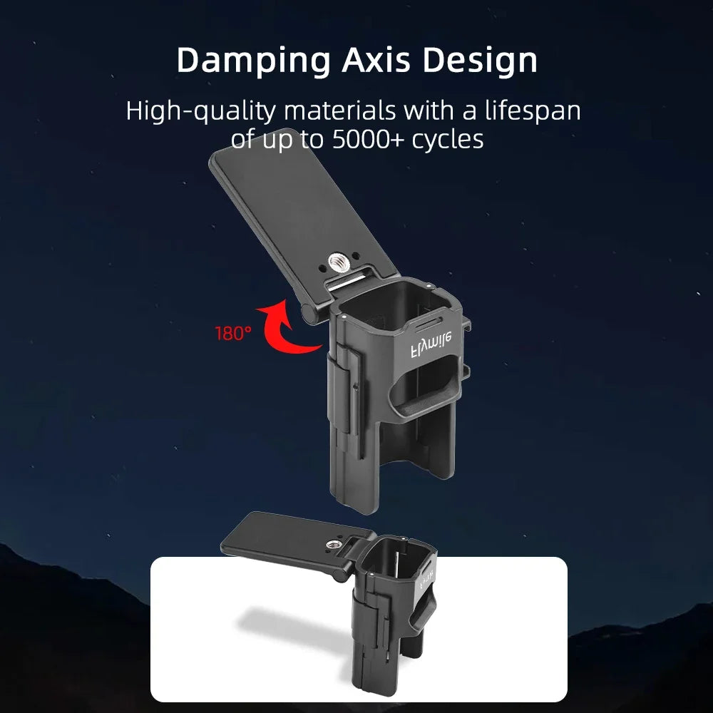 Flymile Magnetic Mount for DJI OSMO Pocket 3 Clip Holder Cycling/V-log/Tabletop Base Adjustment Camera Accessories
