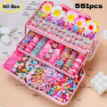 500/551 Pieces of a Pink-Themed Valentine’s Day Girl’s Hair Accessory Set. Suitable for Festive Occasions.