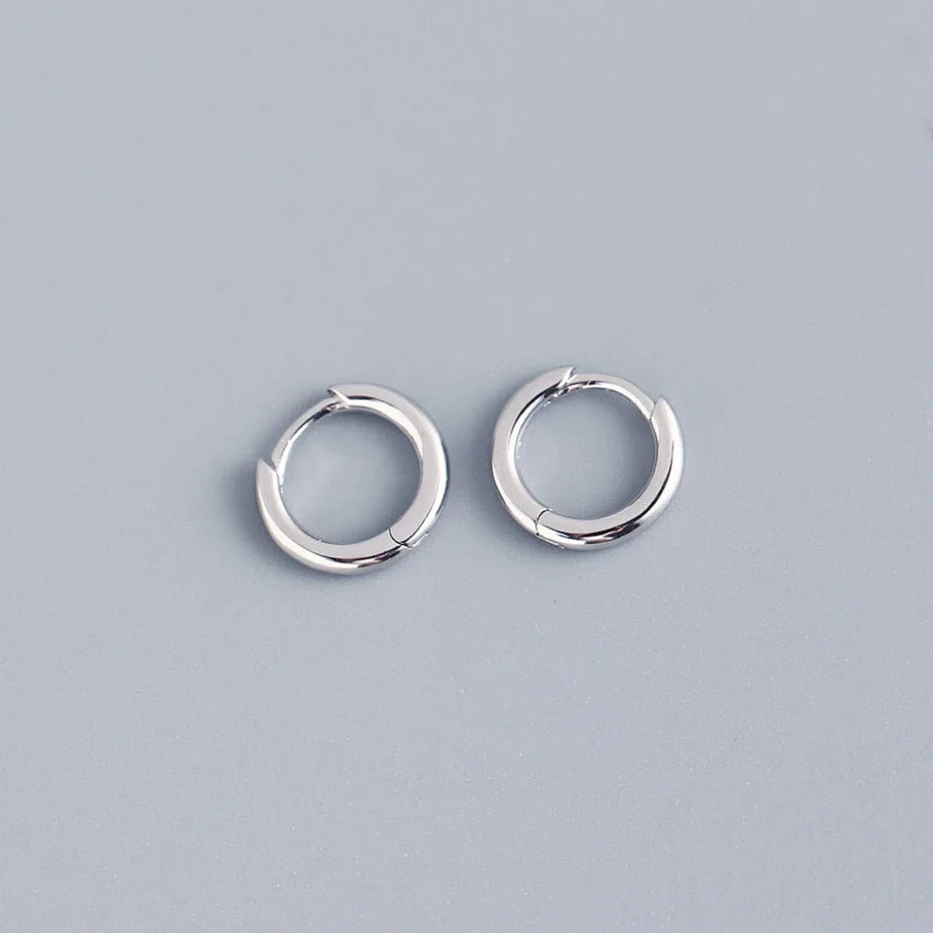6-15mm Stainless Steel Earring Minimalist Classic Round Gold Color Earring for Women Men Tiny Huggie Hoop Rock  Jewelry Gift